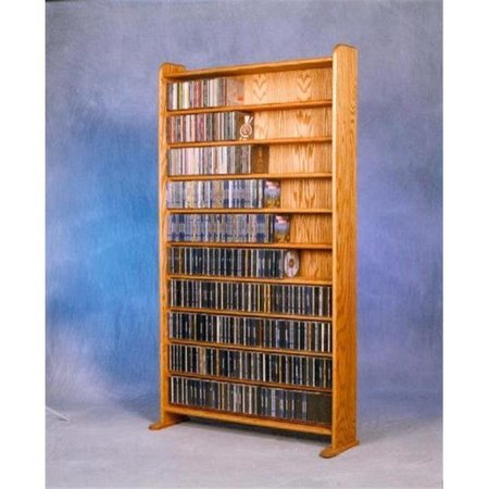WOOD SHED Wood Shed 1002-3 Solid Oak 10 Shelf CD Cabinet 1002-3